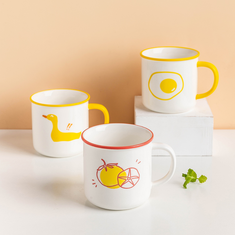 Unique Creative Printed Ceramic Coffee Mugs - Grafton Collection