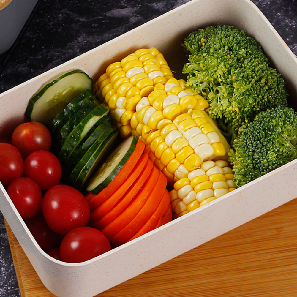 Bamboo Lunch Box With Cutlery & Lid - Grafton Collection