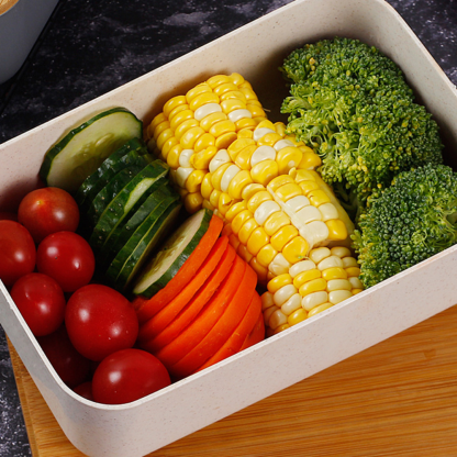 Bamboo Lunch Box With Cutlery & Lid - Grafton Collection
