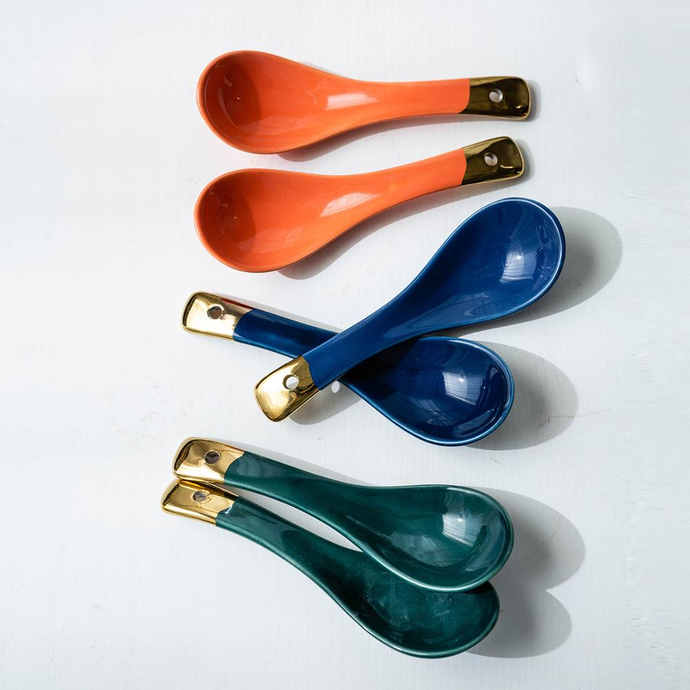 Ceramic Soup Spoon Set + Dish - Grafton Collection