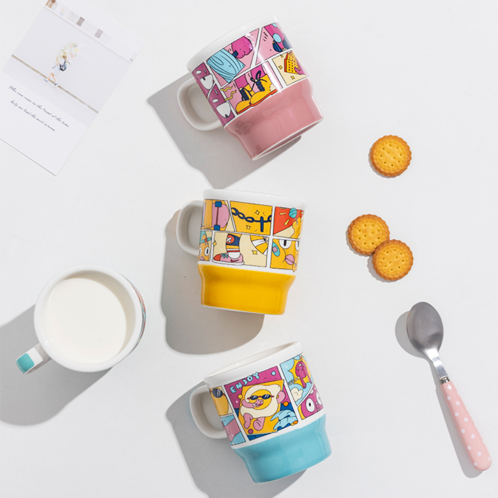 Creative Comic Strip Style Coffee Mug - Grafton Collection