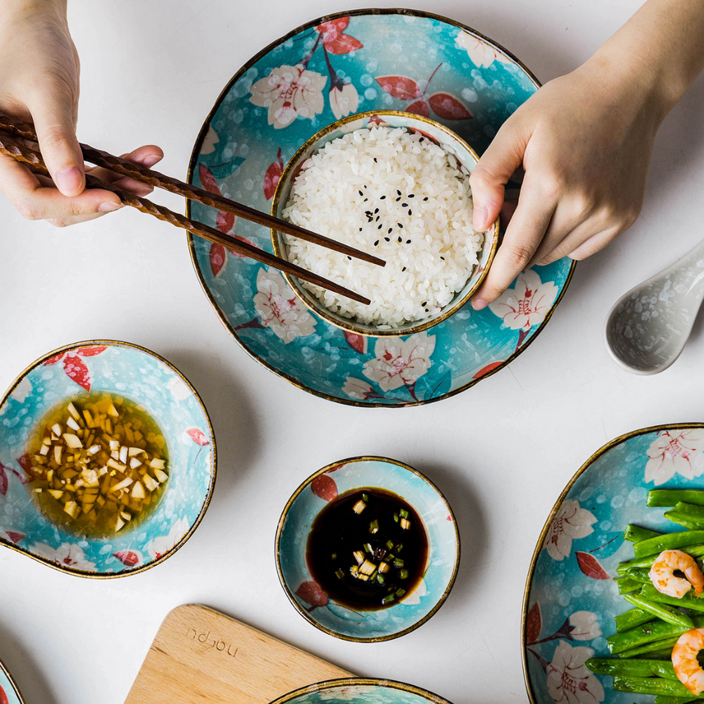 Japanese Cherry Blossom Ceramic Dinnerware - Grafton Collection