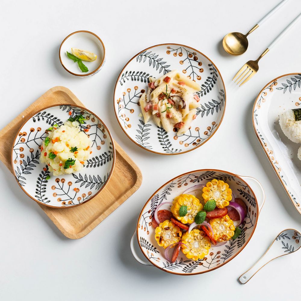 Hand Painted Leaf Dishes - Grafton Collection