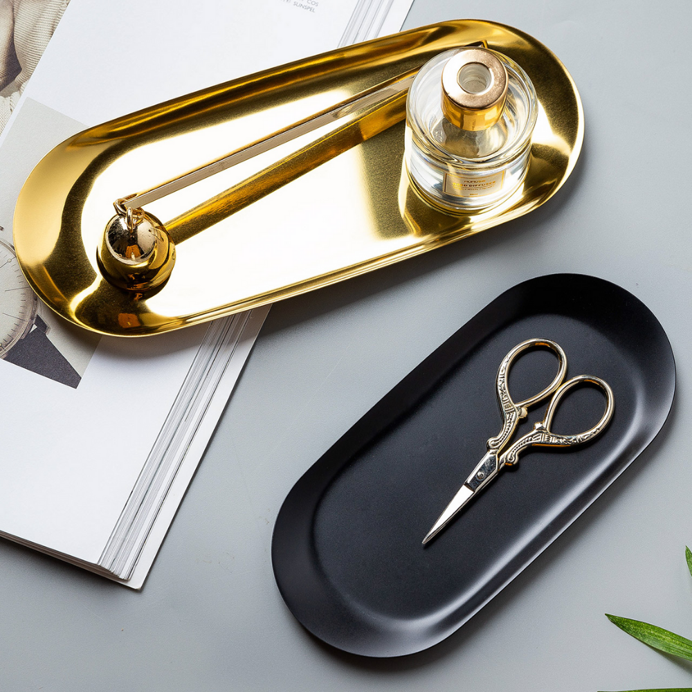 Oval Metallic Serving Platter - Grafton Collection