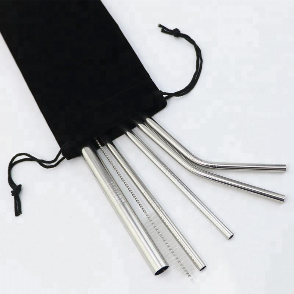 Stainless Steel Straws + Cleaning Brush - Grafton Collection