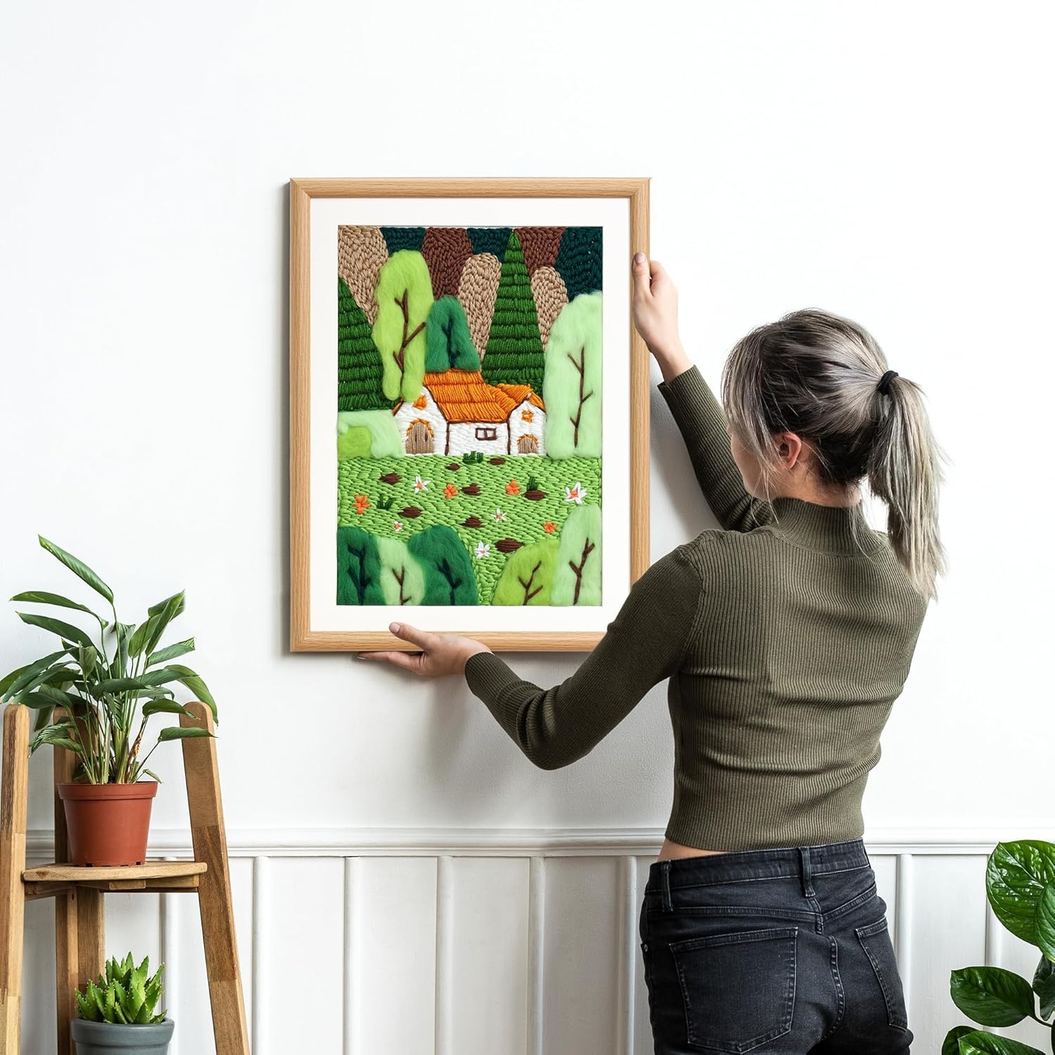 Punch Needle Textile Wall Art Set