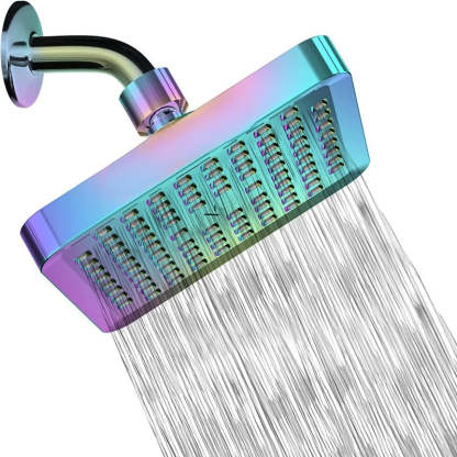 High Pressure Rain - Luxury Modern Chrome Look - Tool-Less 1-Min Installation - Adjustable Replacement For Your Bathroom Shower Head - Grafton Collection