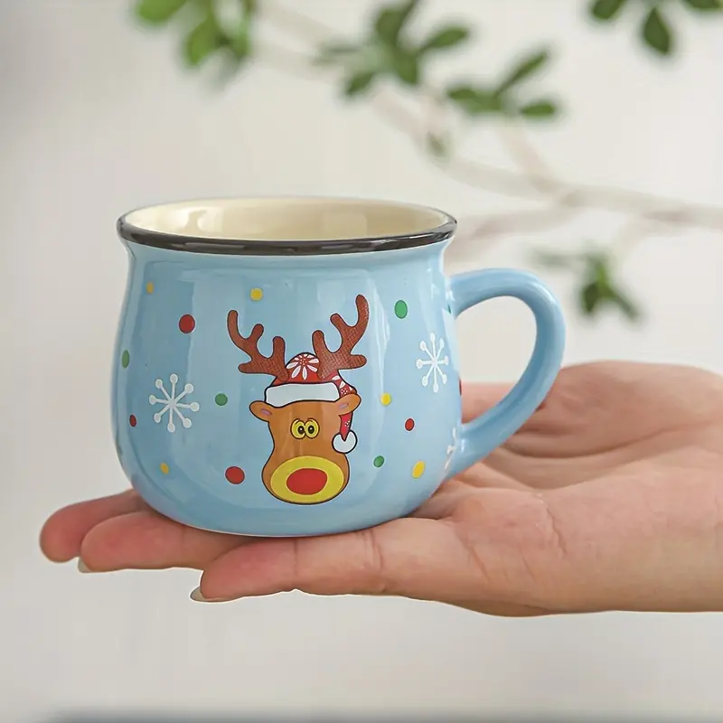 Pack Of 2 Ceramic Christmas Holiday Coffee Mugs 