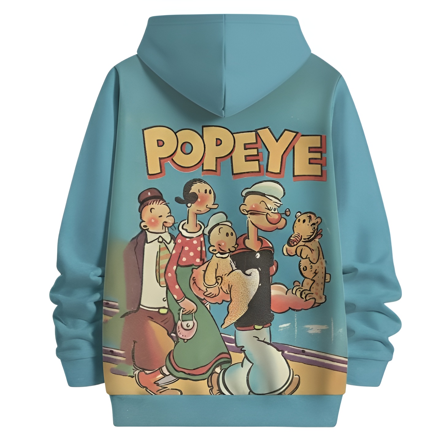3D Cartoon Printed Vibrant Pullover Warm Hoodie