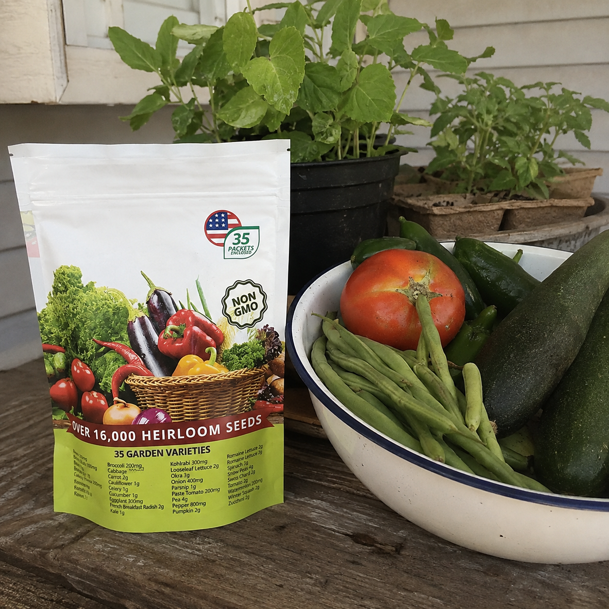 35 Variety Of Vegetable Survival Seeds kit With 16000 Pieces 
