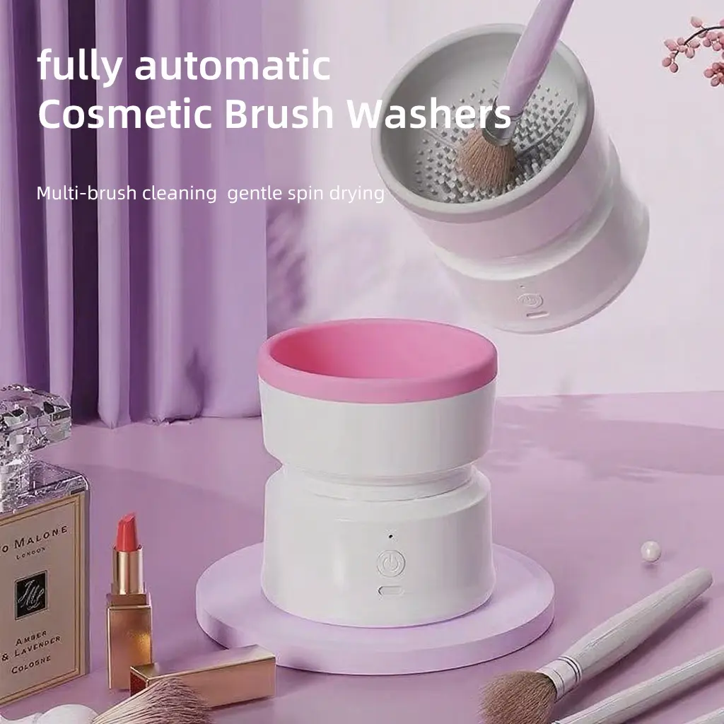 Rechargeable & Electric Makeup Brush Cleaning Machine, 1 Count Silicone Brush Cleaner, Beauty Blender Cleaner For  Makeup Brushes,molded Brush Cosmetic Foundation Handle Storage Cleansing