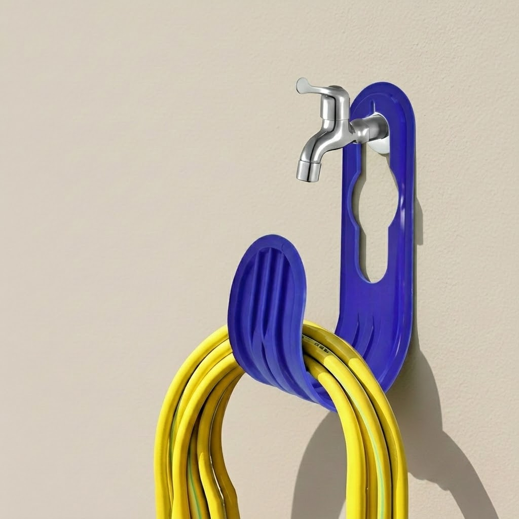 Wall Mounted Portable Garden Hose Holder Hanger For Outdoor And Yard