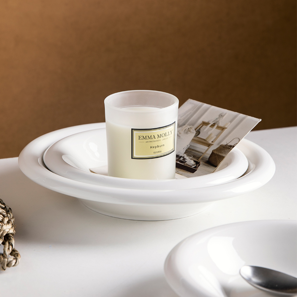 White Porcelain Plates - Grafton Collection