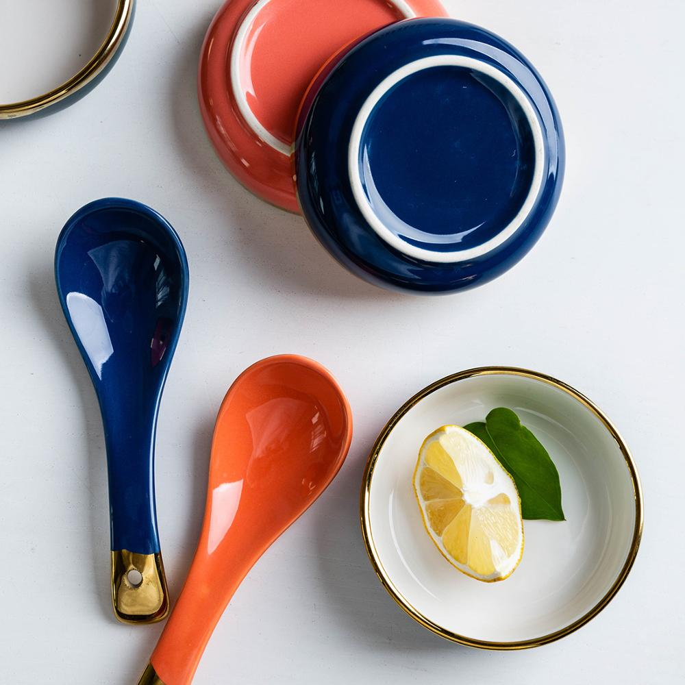 Ceramic Soup Spoon Set + Dish - Grafton Collection