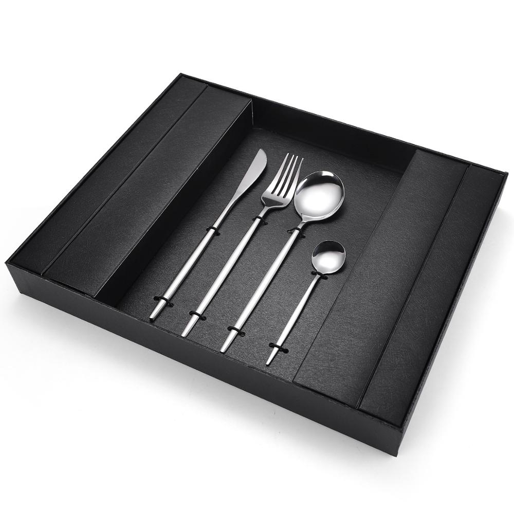 Modern 16Pcs Stainless Steel Cutlery Set With Black Box - Grafton Collection