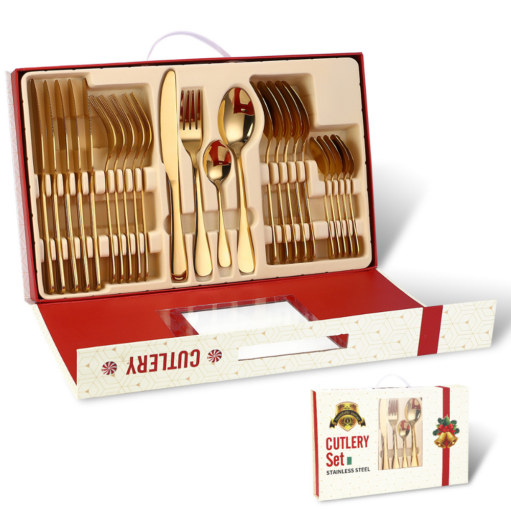 Stainless Steel Cutlery Sets - 24 Pieces - Grafton Collection