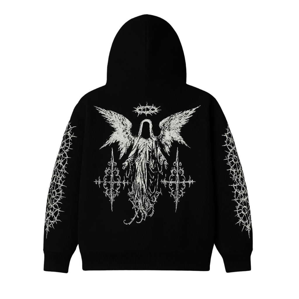Men Gothic Punk Streetwear Hooded Sweatshirt