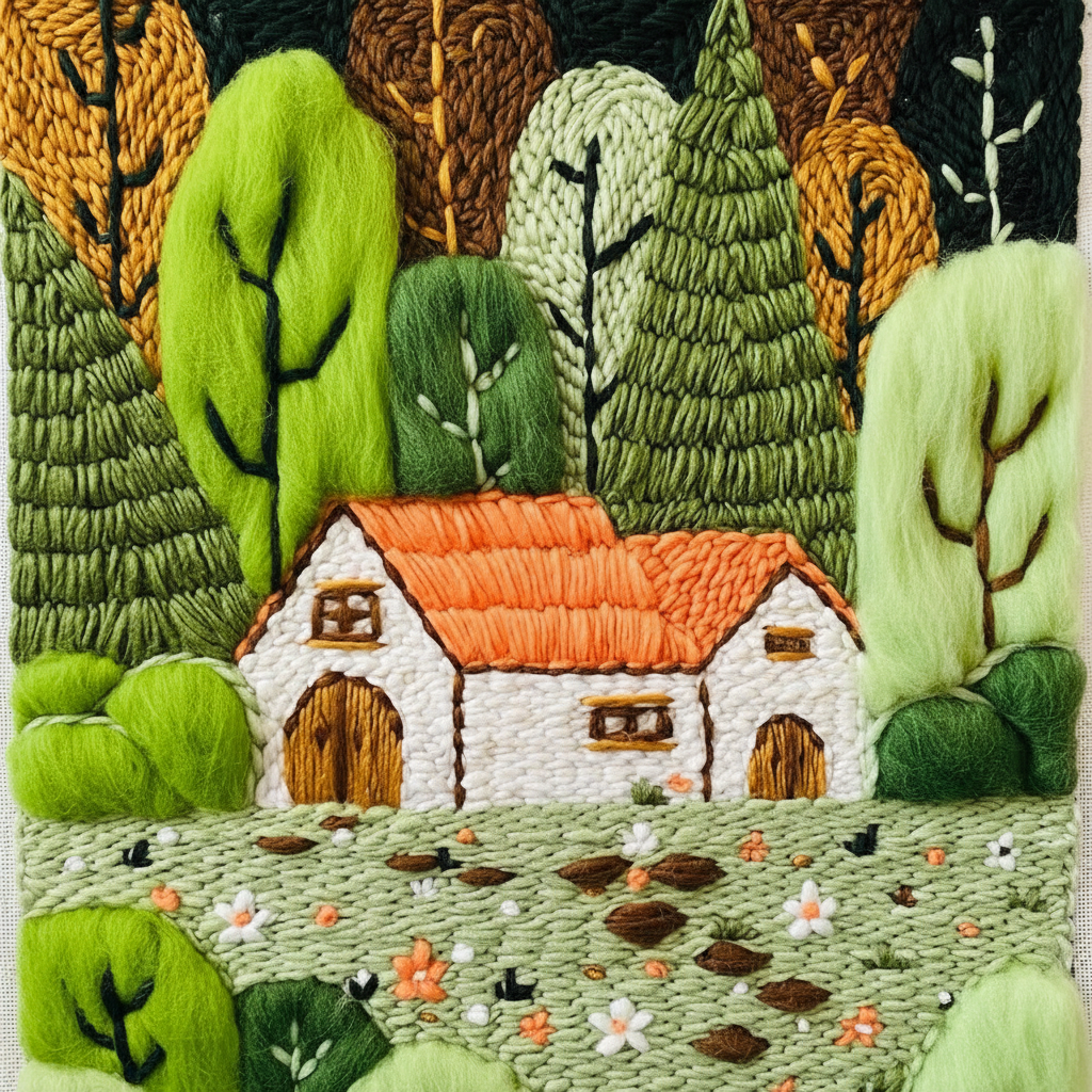 Punch Needle Textile Wall Art Set