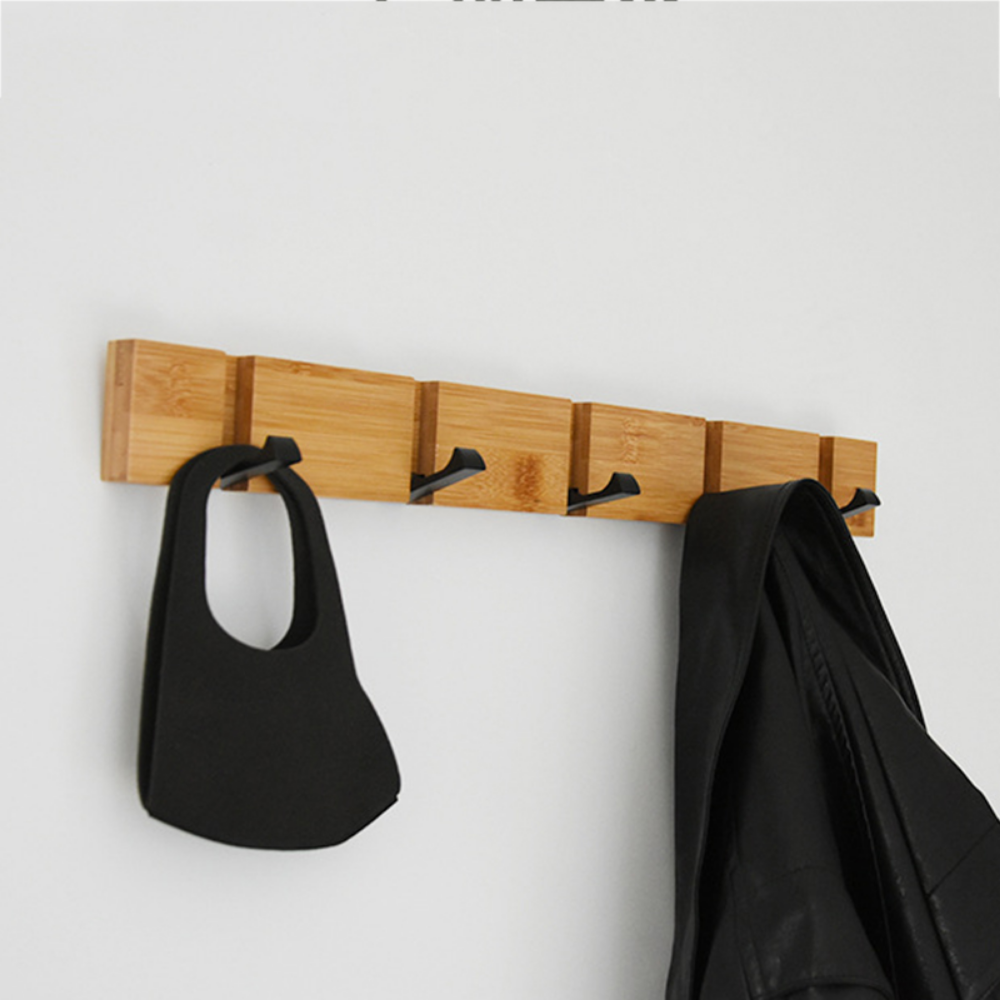 Creative Wooden Folding Hooks Wall Rack - Grafton Collection