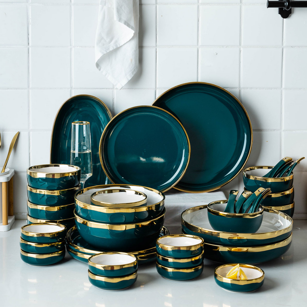 21 Piece Ceramic Dinnerware Set - Grafton Collection