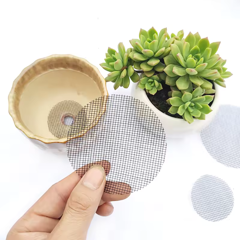 50 Piece Round Flower Pot Hole Mesh Pad To Prevent Soil Loss