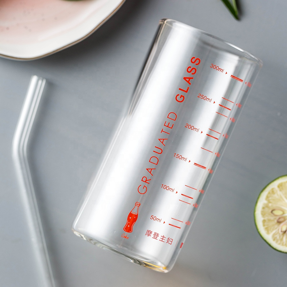 Measuring Cup Glass With Straw - Grafton Collection