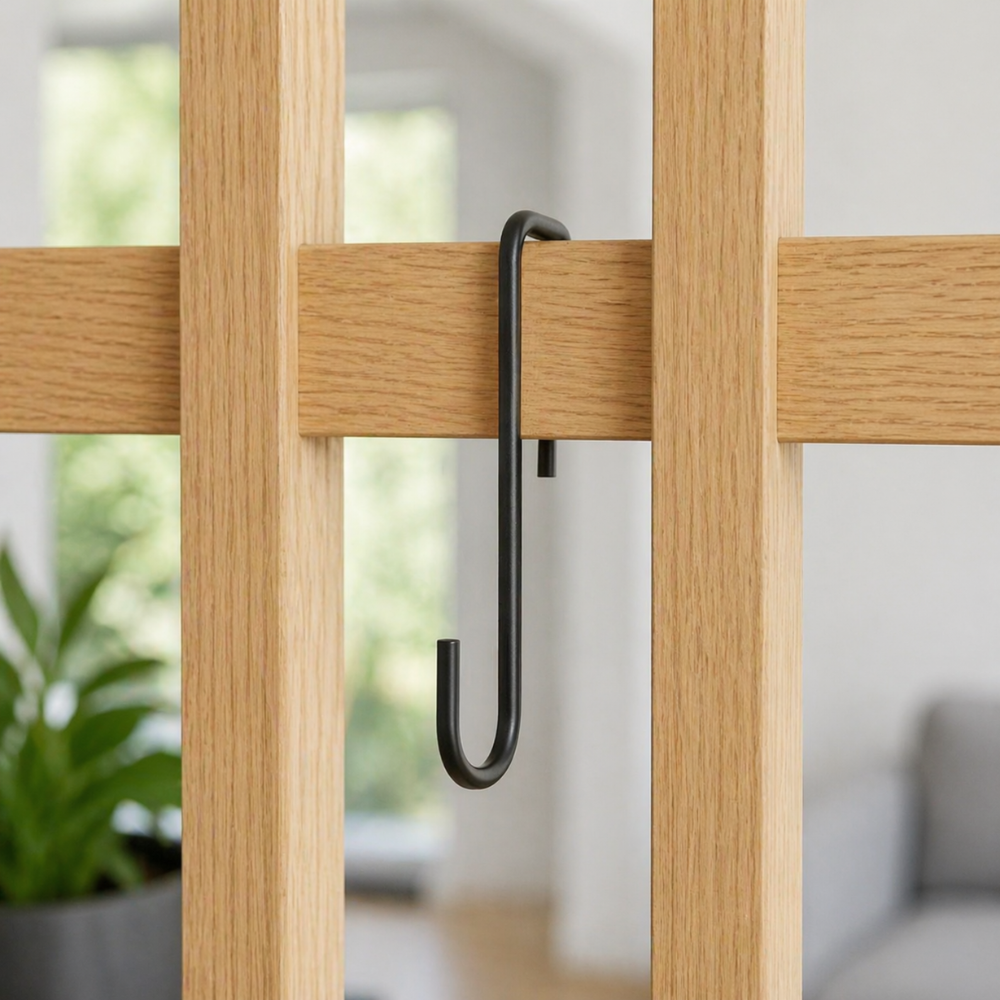 Multi Purpose Curved Wall Hook Rust Resistant Iron For Outdoor Hanging