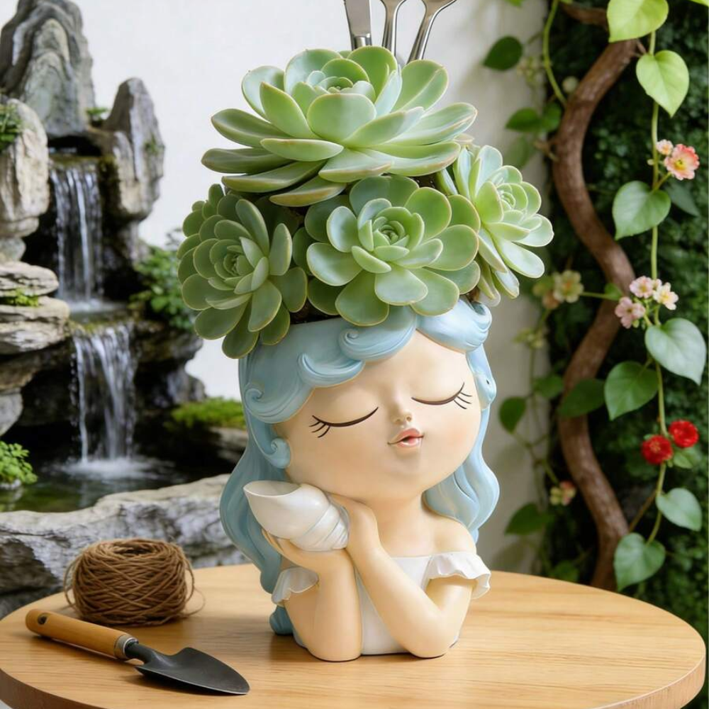 Cartoon Character Shaped Abs Plant Pot For Indoor Succulents And Cacti Display