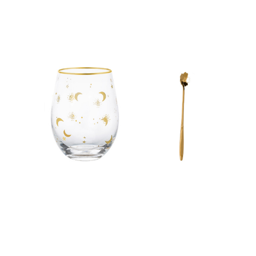Gold Accents Glass Cups - Grafton Collection