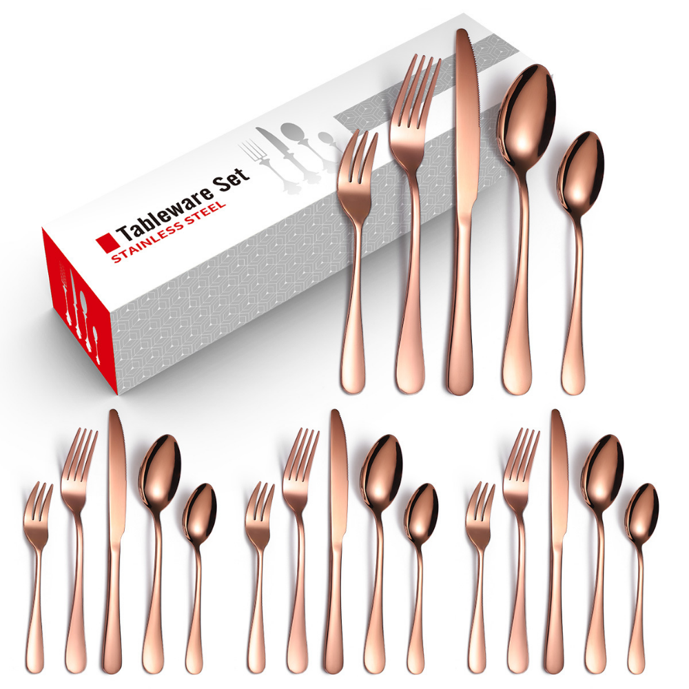 20 Piece Luxury Stainless Steel Flatware Set - Grafton Collection