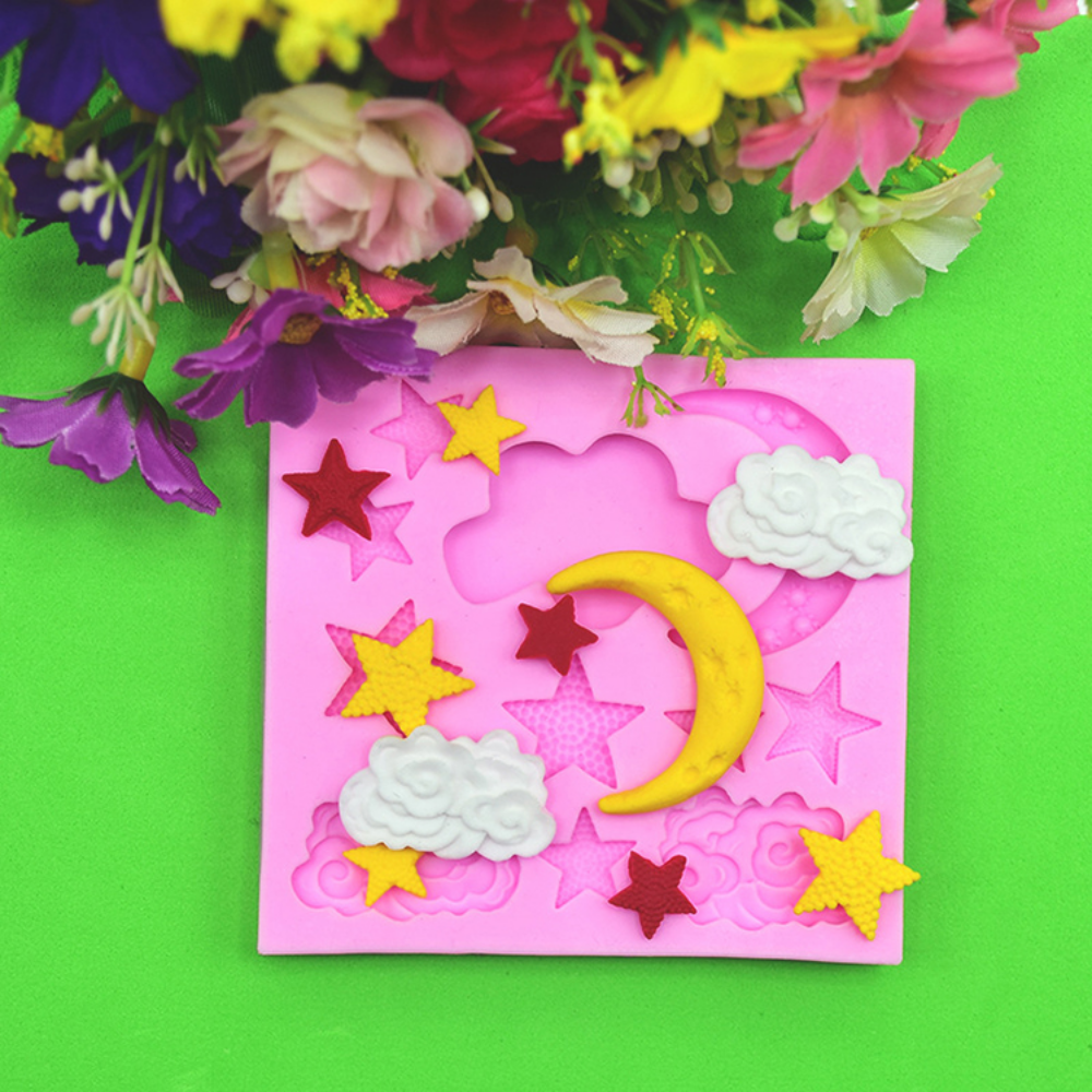 Moon And The Stars Silicone Fondant Baking Mold - Grafton Collection