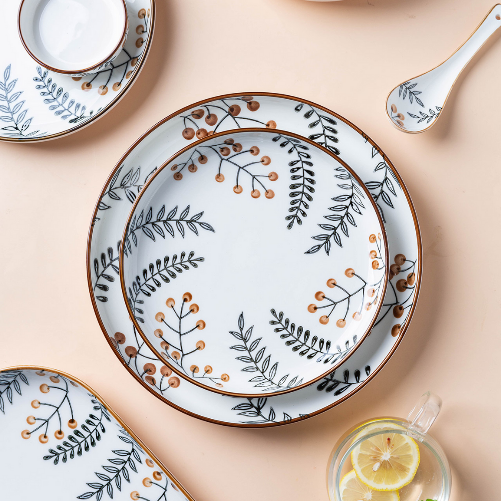 Hand Painted Leaf Dishes - Grafton Collection