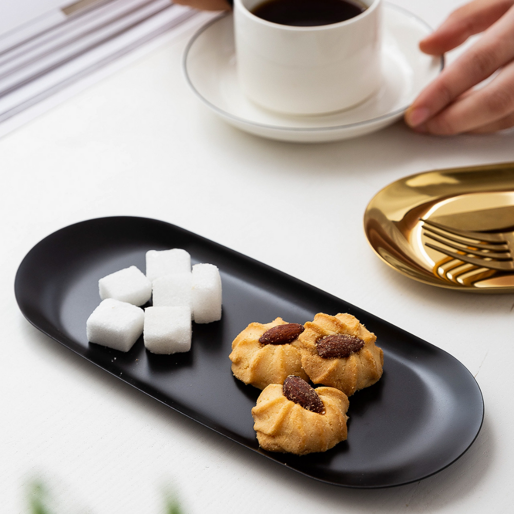 Oval Metallic Serving Platter - Grafton Collection