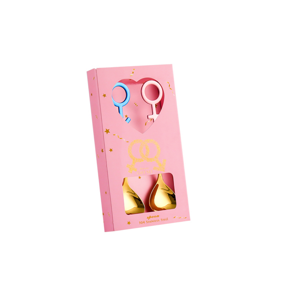 Blue & Pink Stainless Steel Spoon Set - Grafton Collection