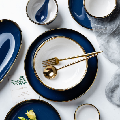 40 Piece Ceramic Dinnerware Set - Grafton Collection