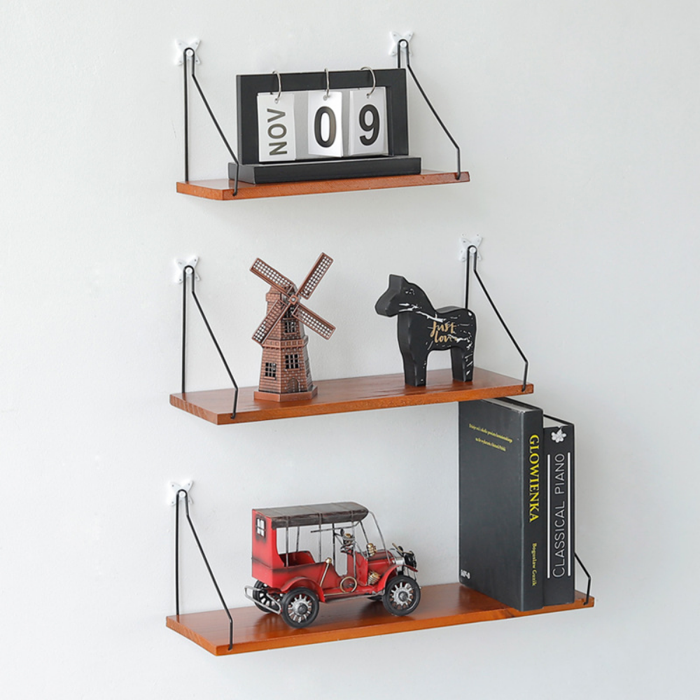 Wood Living Room Hanging Storage Wall Shelf - Grafton Collection