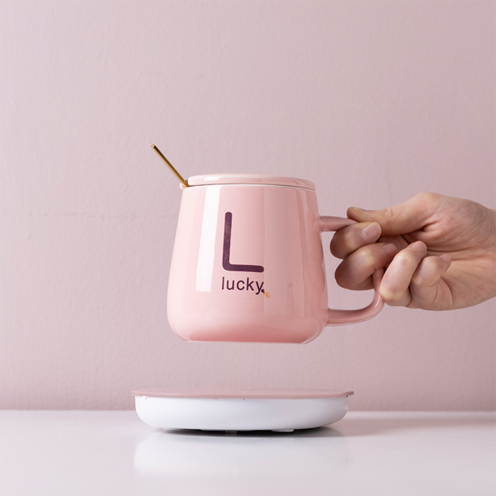 Office Mug With Heating Base & Gift Box - Grafton Collection