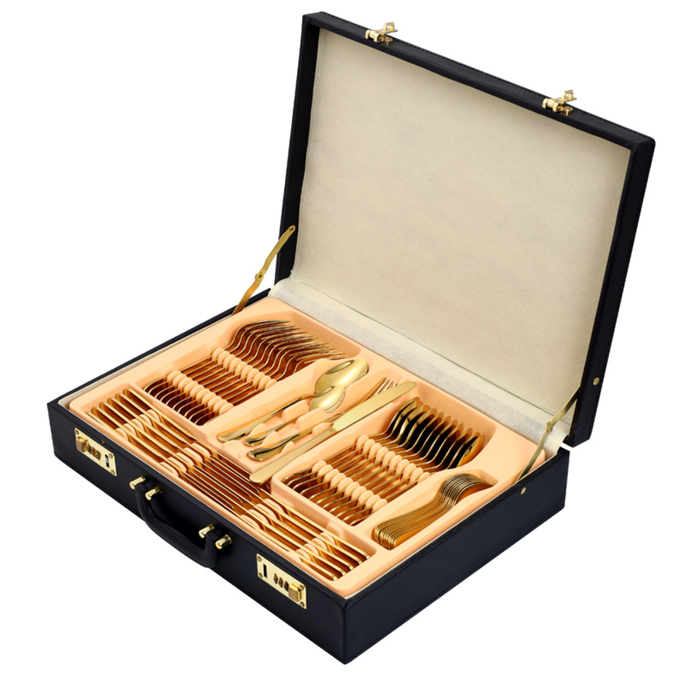 Stainless Steel Colored Cutlery Set - 48 Pieces - Grafton Collection