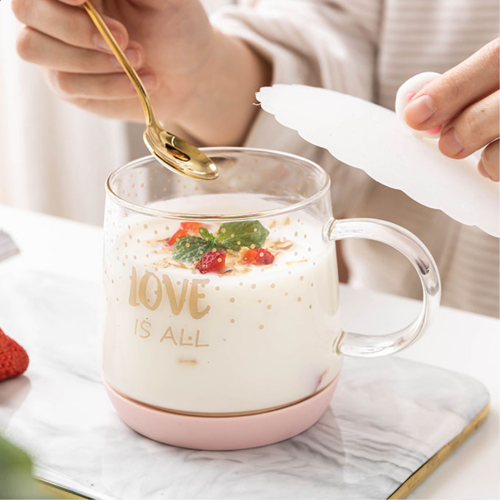 Love Is All Crystal Ball Cat Household Glass Cup - Grafton Collection