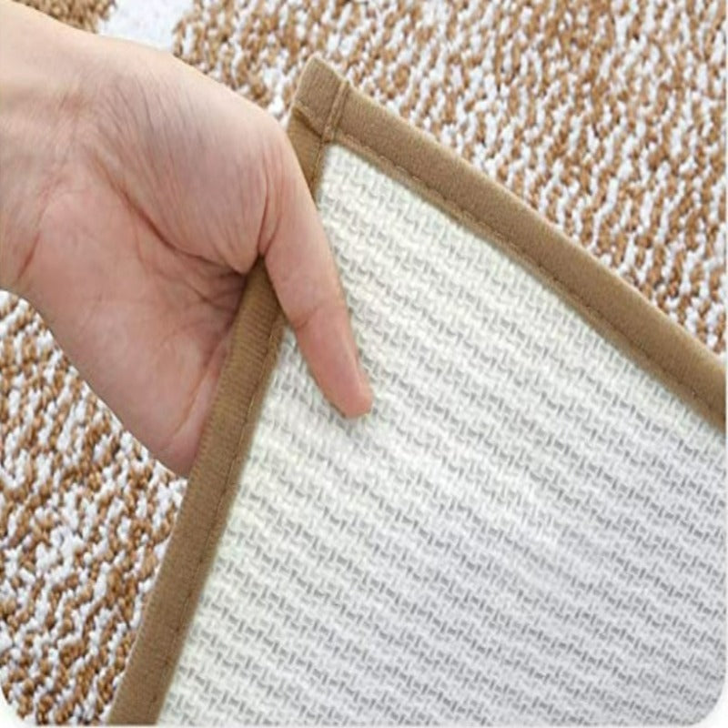 Brown Non Slip Bath Mat-Soft and Water Absorbent Rug, Machine Washable Plush Mat for Bathroom, Laundry Room and Living Room - Grafton Collection