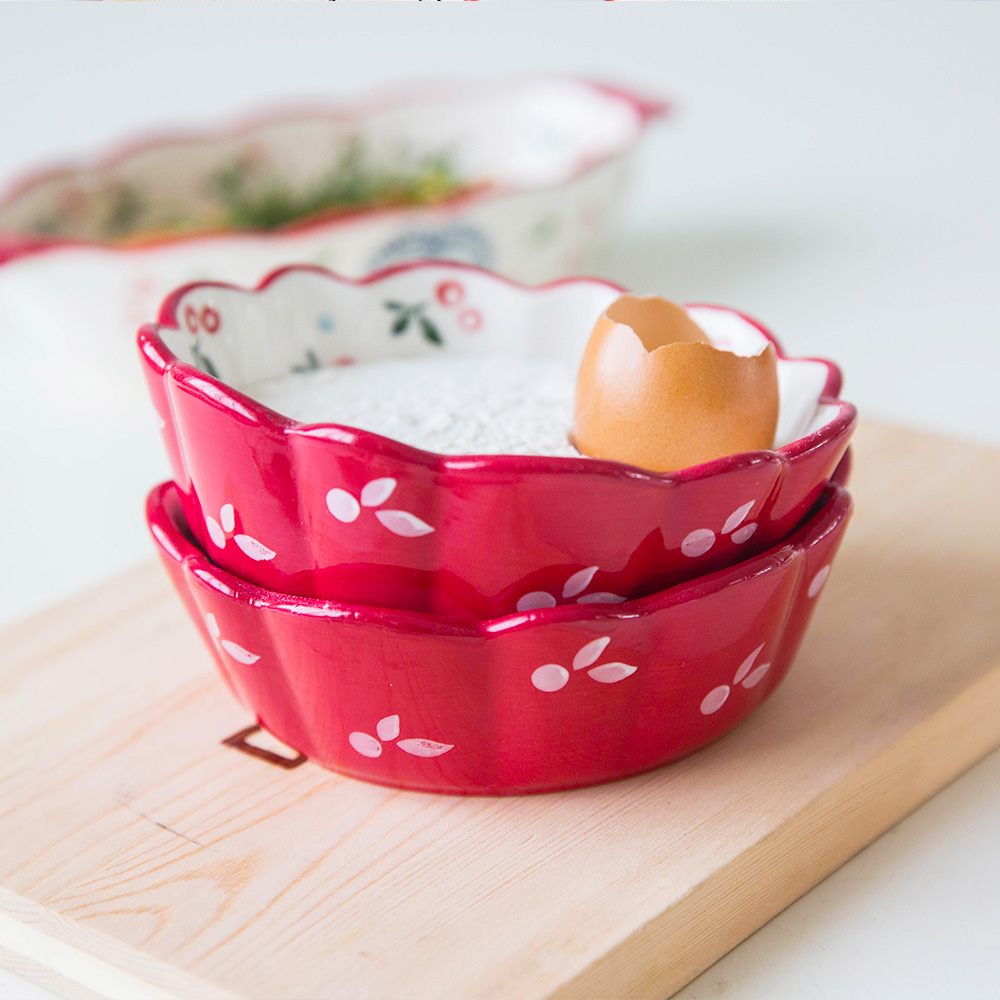 Red Flower Baking Dishes - Grafton Collection