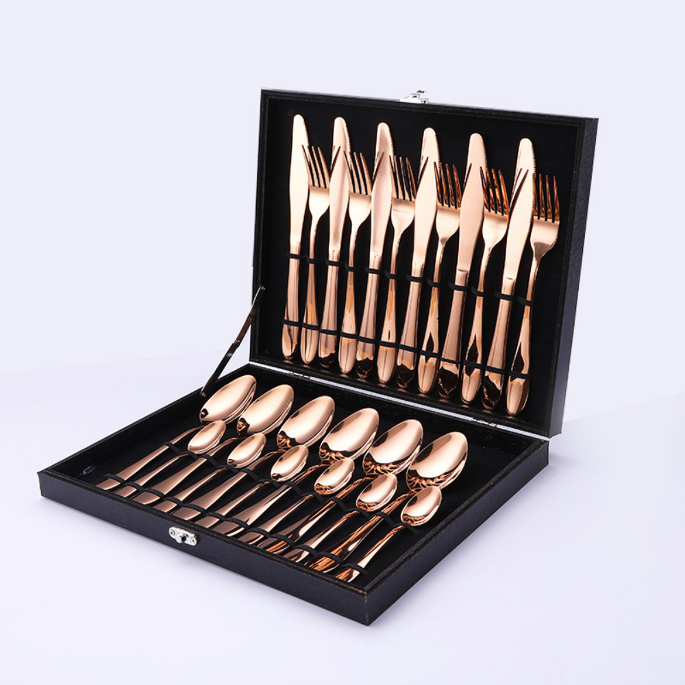 12, 16, & 24 Pc Stainless Steel Cutlery Set - Grafton Collection