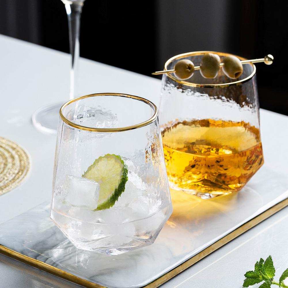 Gold Rim Wine Glasses - Grafton Collection