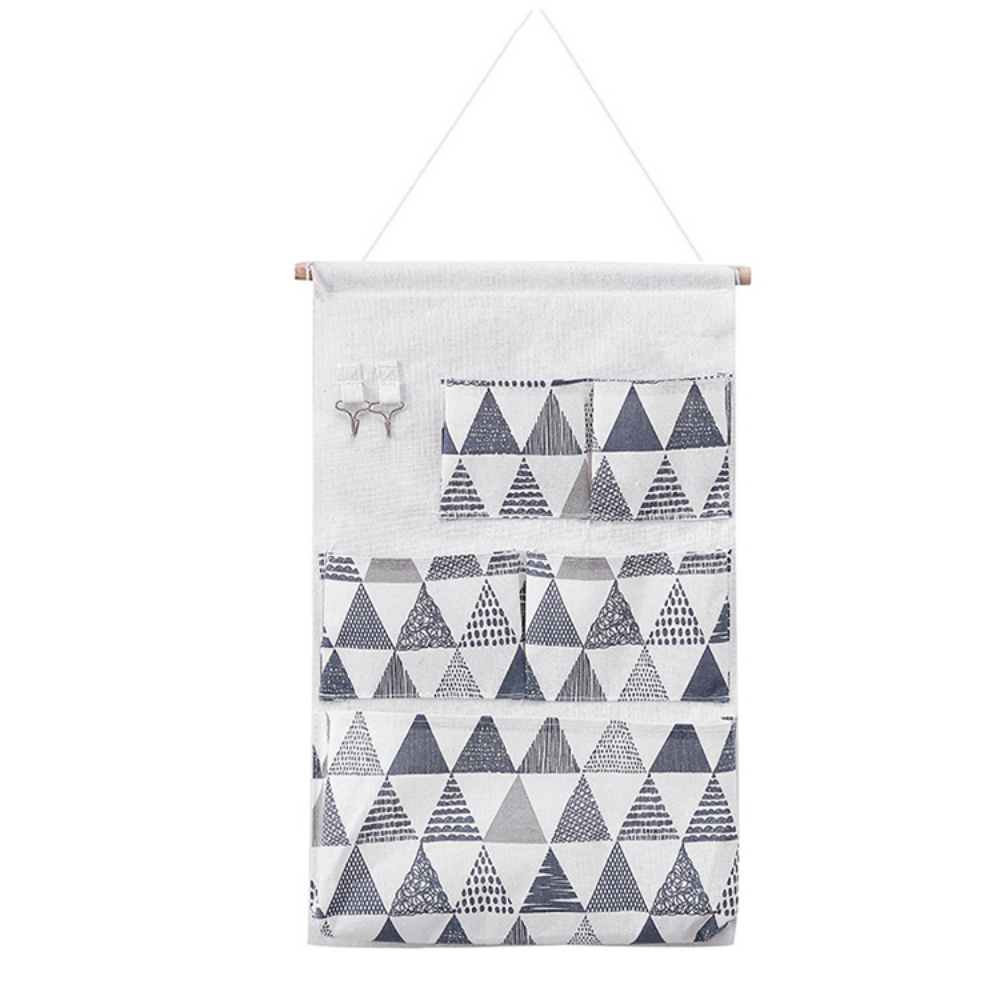 Five Pocket Cotton & Linen Hanging Storage Bag - Grafton Collection