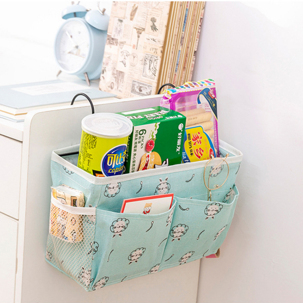 Cotton & Linen Bedside Storage Hanging Bag - Grafton Collection