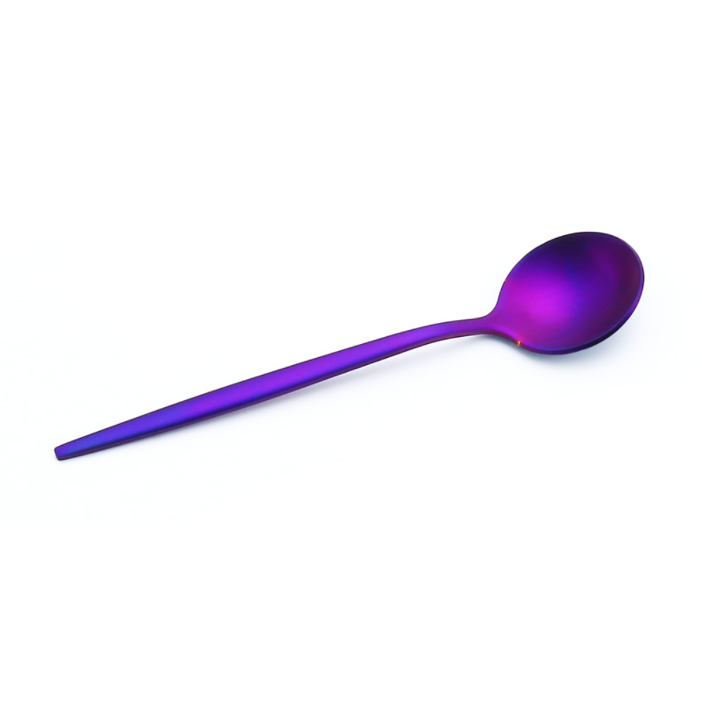 Matte-Colored Stainless Steel Dessert & Tea Spoons - Grafton Collection