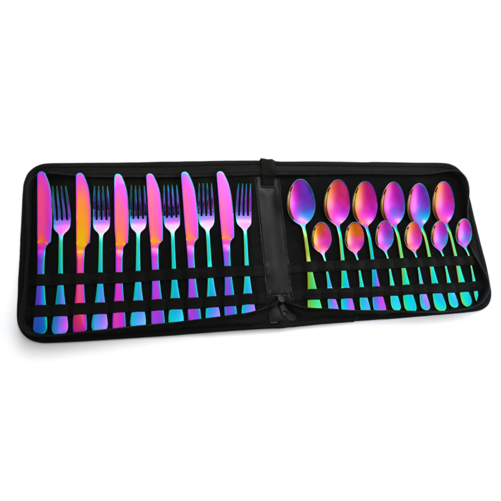 Stainless Steel Colored Cutlery Set - 20 & 24 Pieces - Grafton Collection