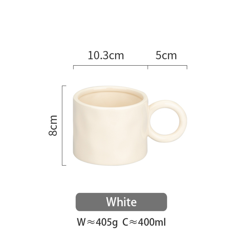 Ceramic Ring Handle Coffee Mug - Grafton Collection
