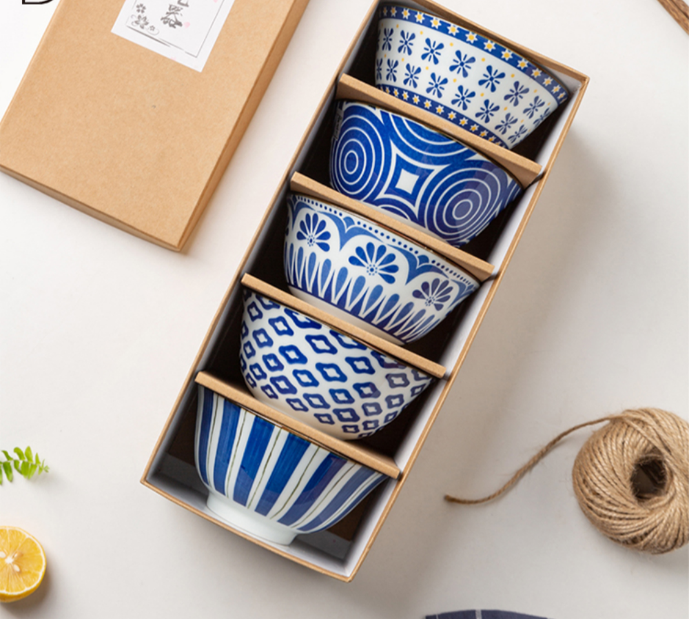 Japanese Style Classic Blues Bowl With Gift box - Grafton Collection