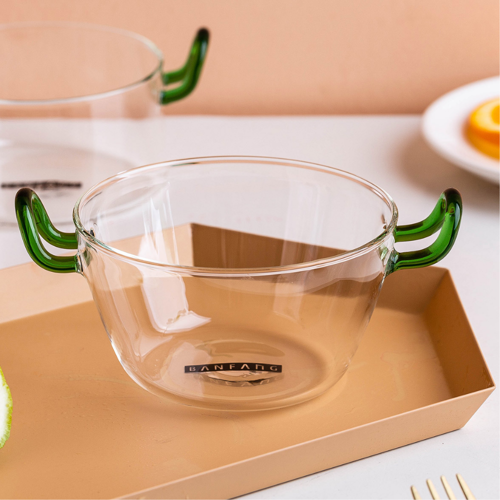 Glass Bowl With Handle - Grafton Collection